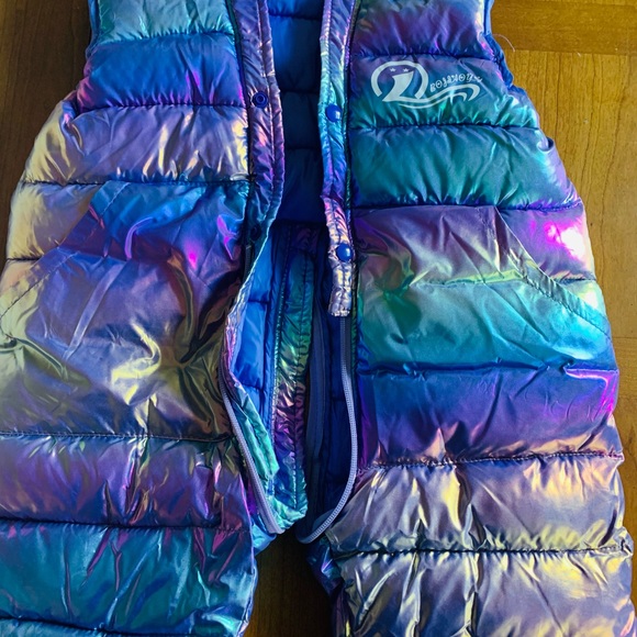 Metallic puffy snow pants - kids size 5/6 - Picture 2 of 5